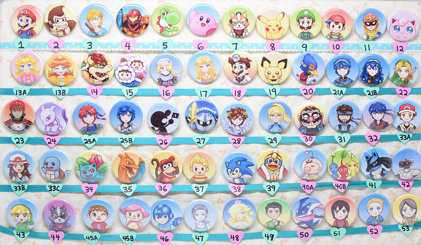 SSBU 1.25 Inch Button Set