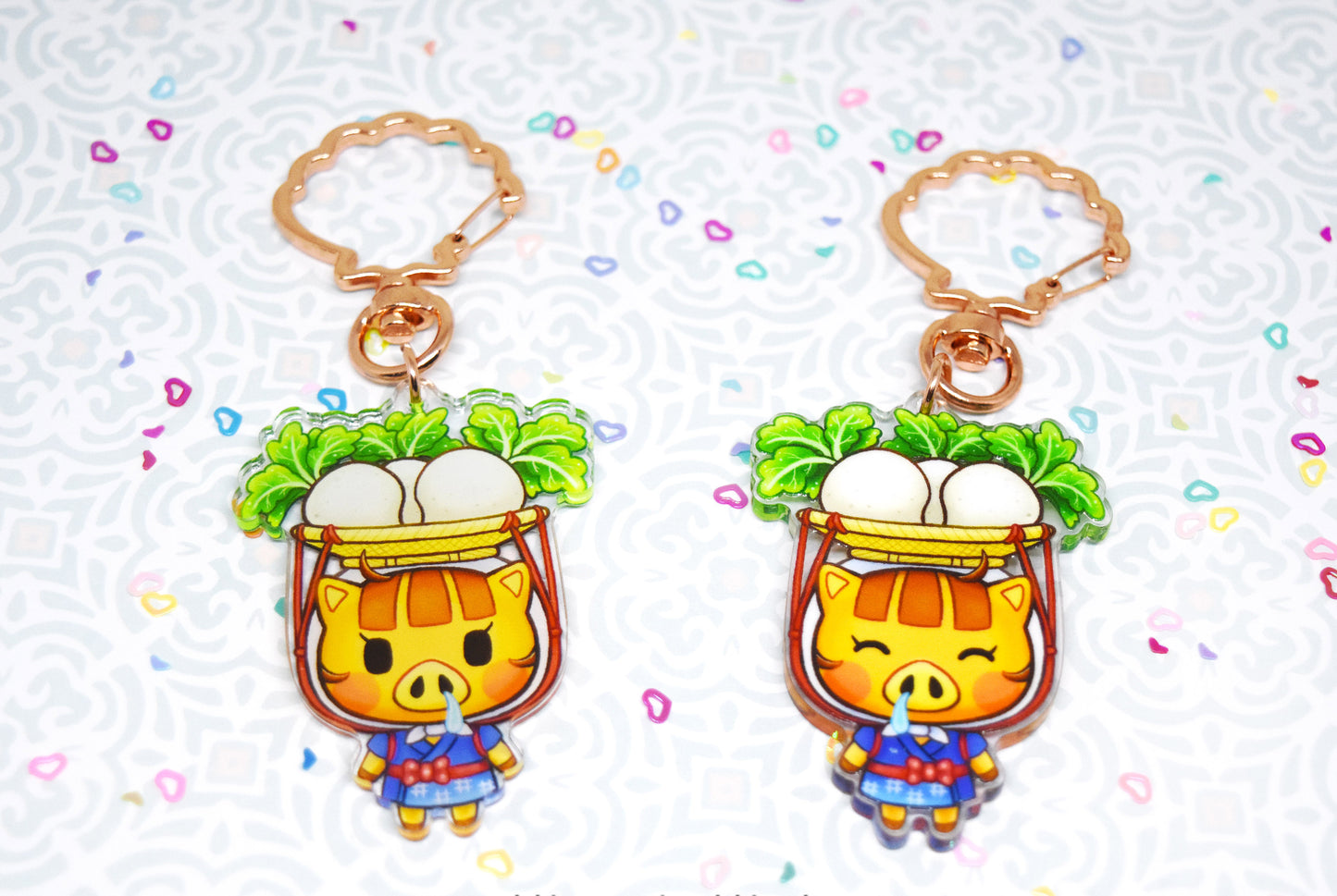 Isabelle and Daisy Mae Charm Keychains