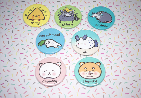 Goofy Mood Animal Large Buttons