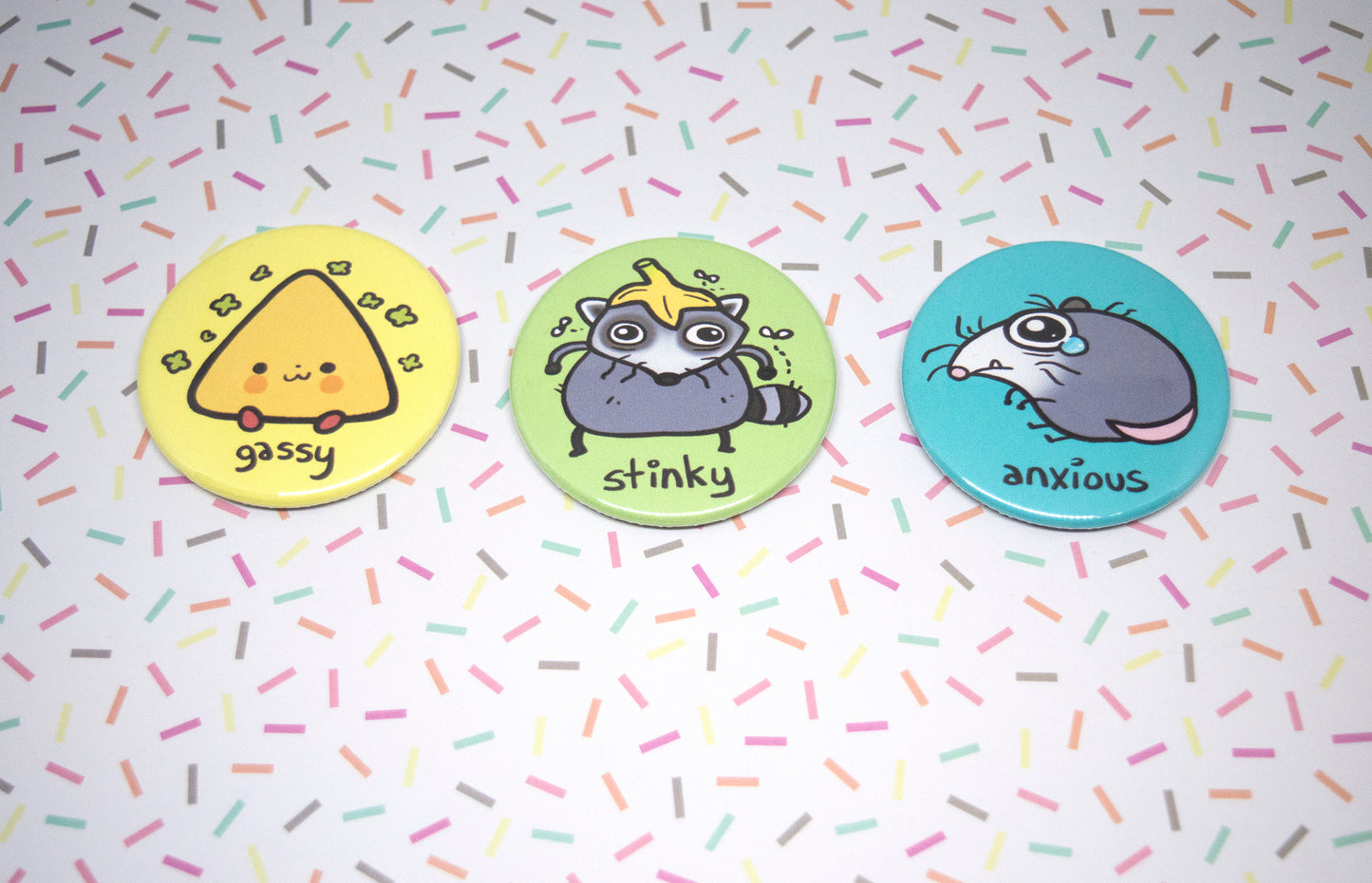 Goofy Mood Animal Large Buttons