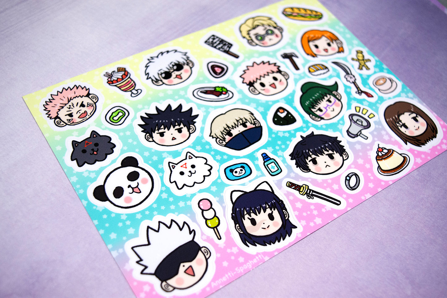 Anime Exorcists 5 x 7 Inch Sticker Sheet