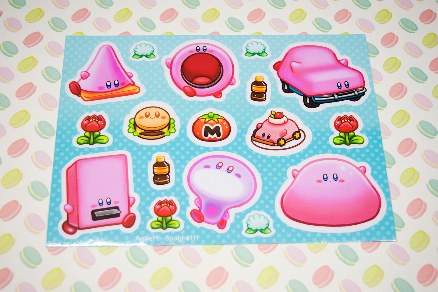 Kirbo Mouthful Modes 5 x 7 Inch Sticker Sheet