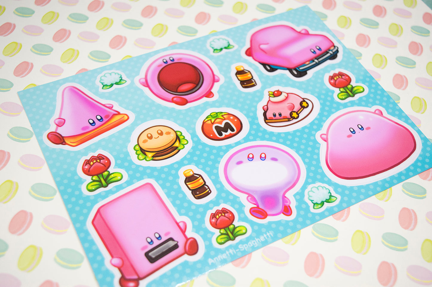 Kirbo Mouthful Modes 5 x 7 Inch Sticker Sheet