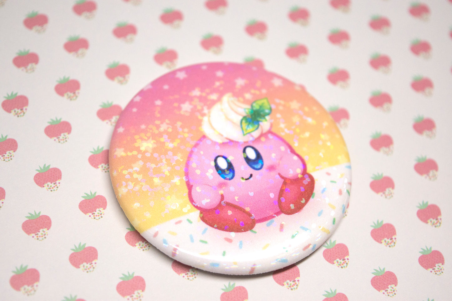 Whipped Cream Kirbo Large Button