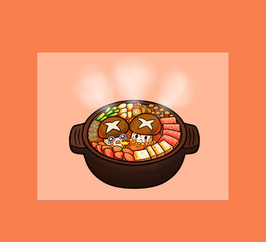 Korean Spicy Army Base Stew Medium Print | KPOP Korean Culture Food Budae-Jjigae Print